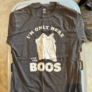 I'm Only Here For The Boos Black Graphic Tee